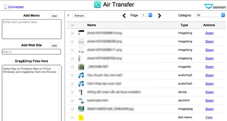 Ứng dụng: Air Transfer chuyển dữ liệu qua Wi-Fi