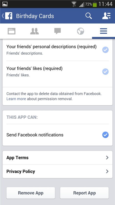 Lưu ý khi dùng ứng dụng cho phép vào trực tiếp từ G+ và Facebook