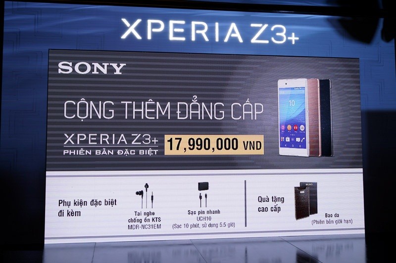 Xperia Z3+ sẽ có mặt tại Việt Nam vào tháng 7 với giá cực sốc
