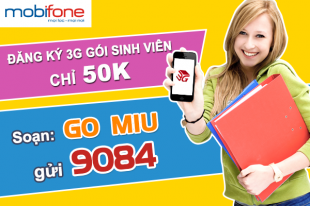Hướng dẫn cách đăng ký gói 3G MIU Mobifone 50K (Q Student) cho sinh viên