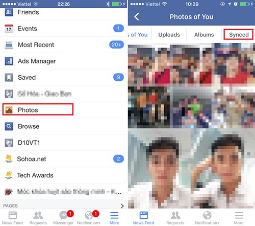 Cách đồng bộ ảnh tự động từ iOS, Android lên Facebook