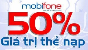 Tặng 50% thẻ nạp cho thuê bao sử dụng 3G gói MIU, MIU90, M120, BMIU