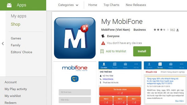 Hướng dẫn cách đăng ký dịch vụ My Mobifone cho iPhone, iPad