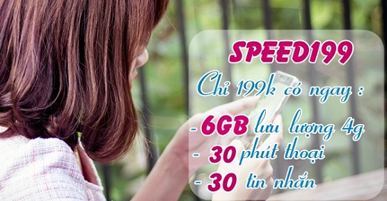Có ngay 6GB data khi đăng ký gói cước SPEED199 Vinaphone